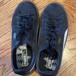 Puma Dark Sneakers with White Accent